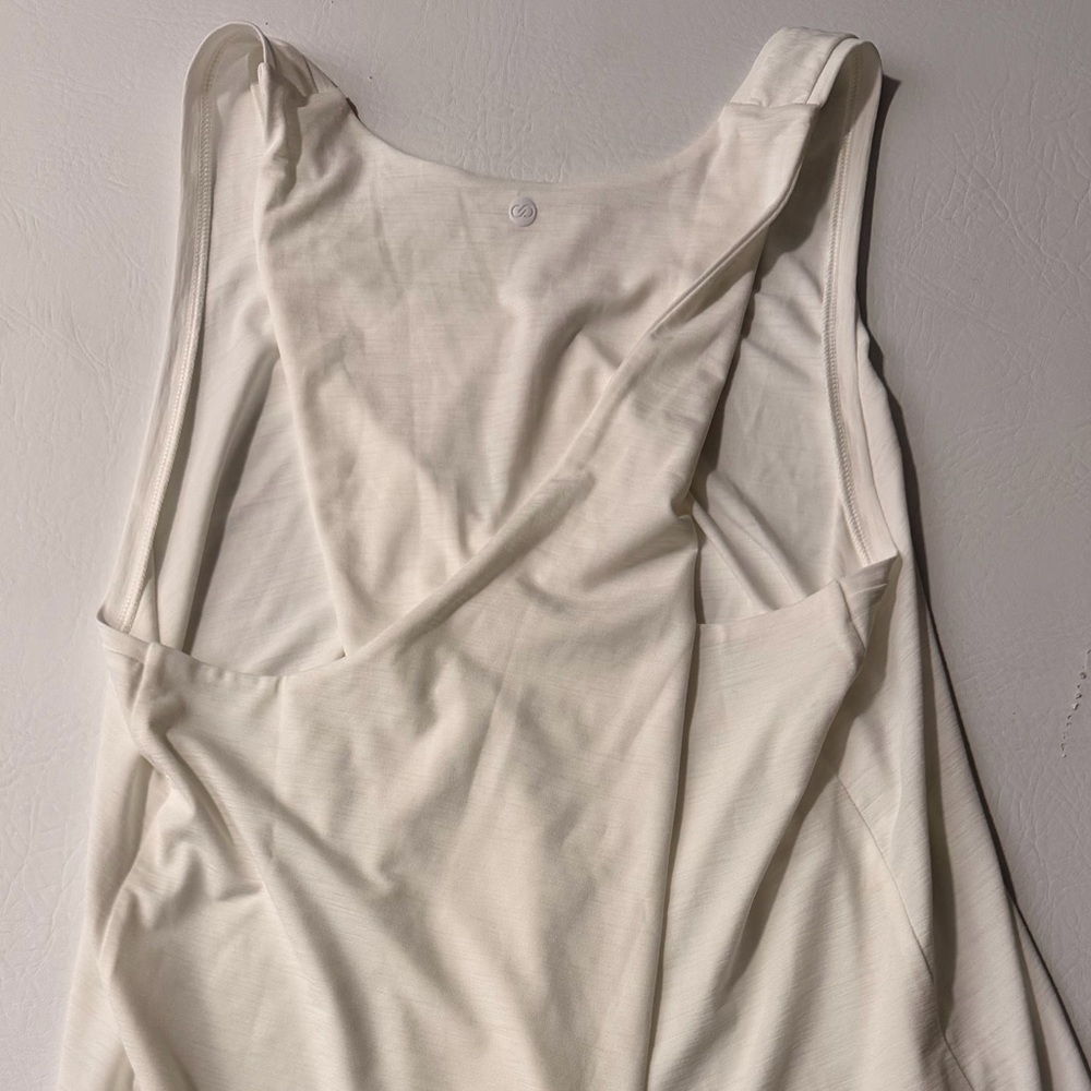 Calia Woman’s Twisted Back Tank Top, White,‎ XL - Picture 7 of 8
